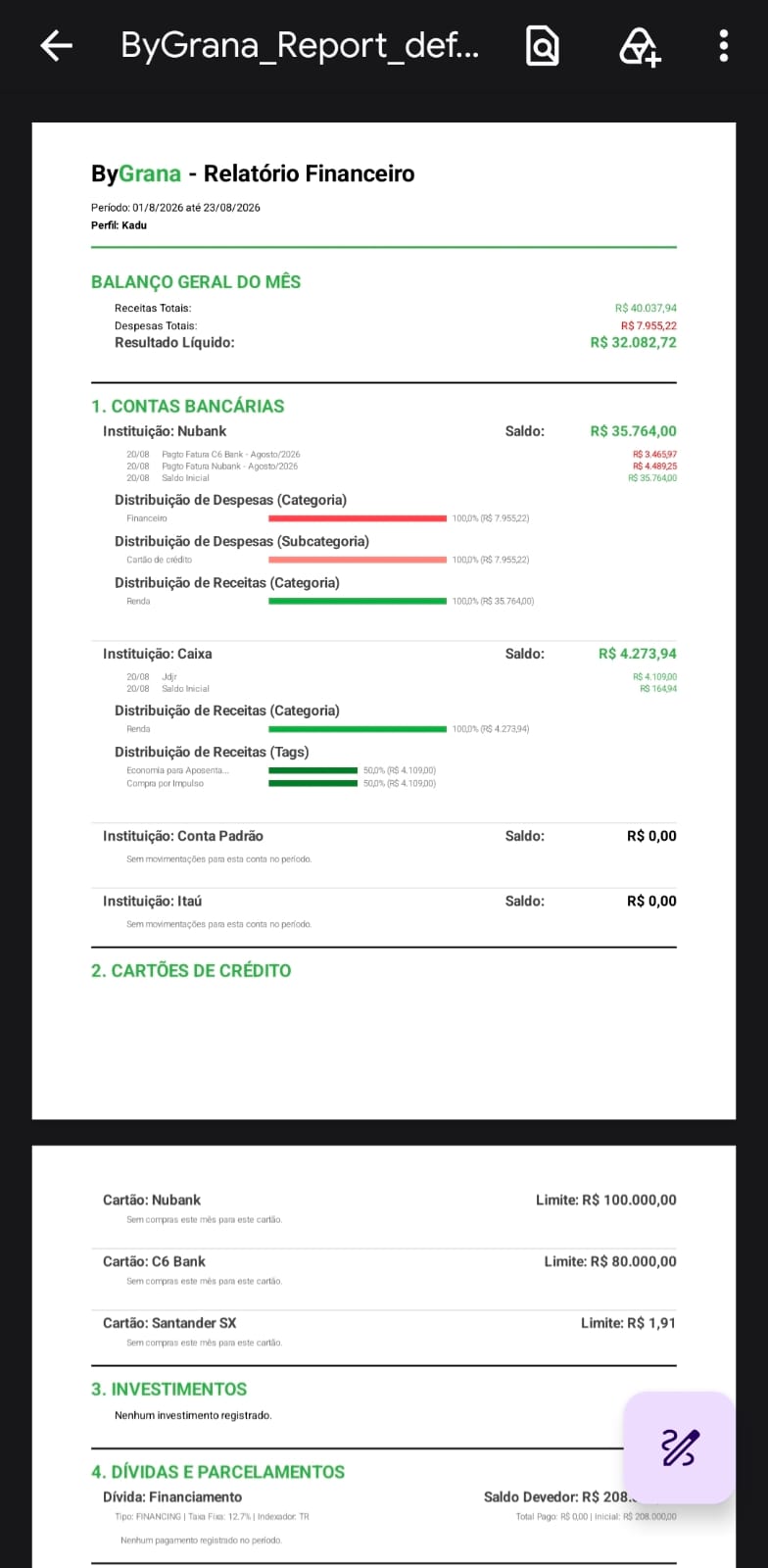 App Ver Relatório