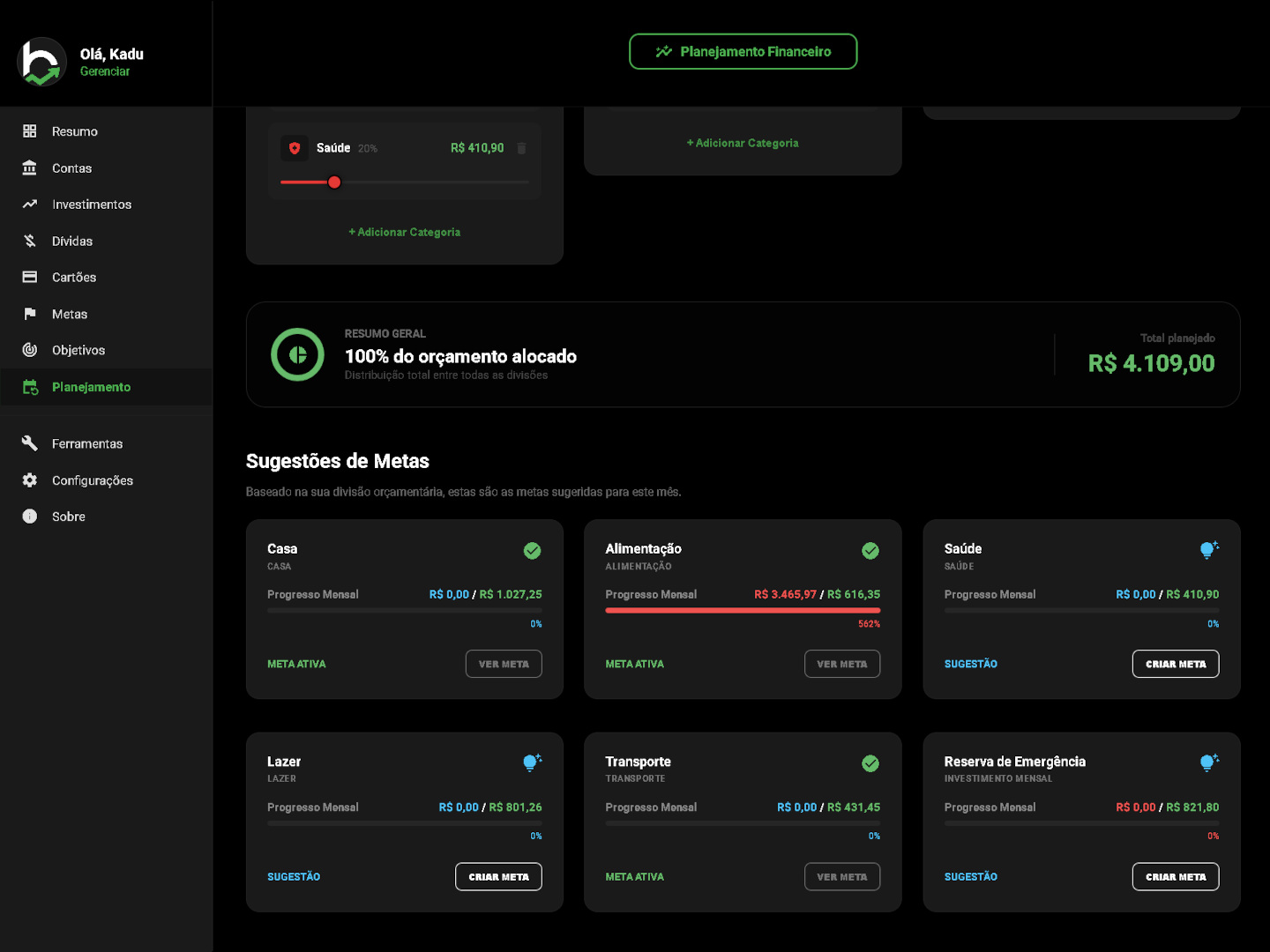 Web Metas Planejamento